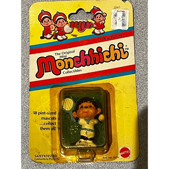 NOS Vintage 1981 MATTEL The Original Mini MONCHHICHI Collectibles 5065 Tennis - Picture 1 of 8